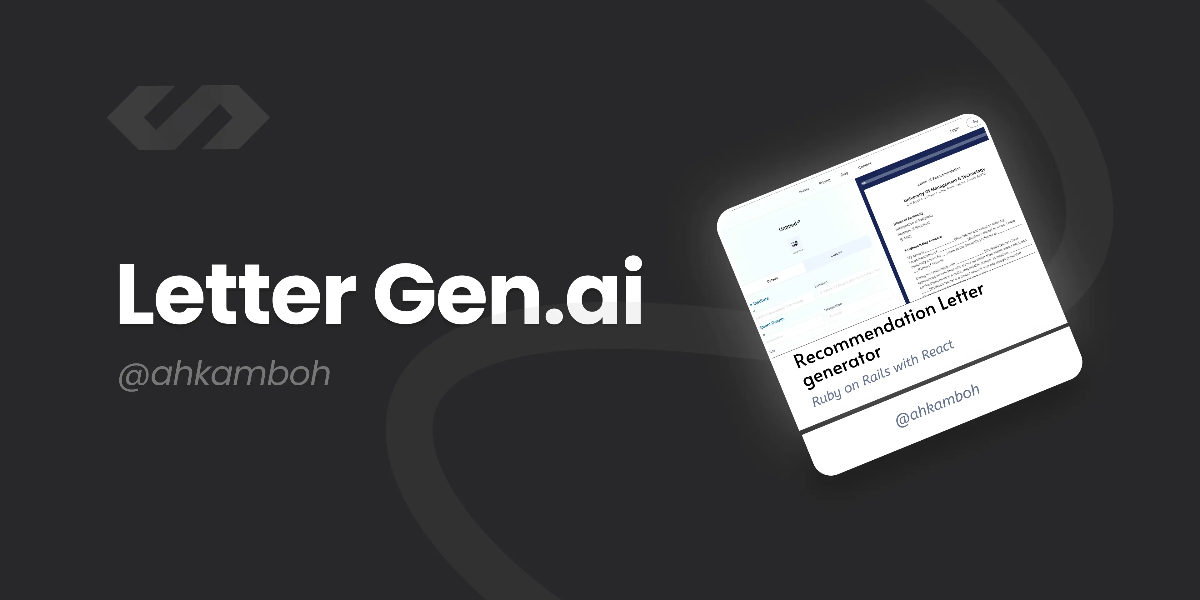 Recommendation Letter Generater