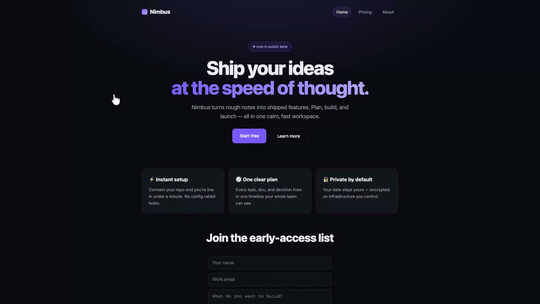 scrolltape filling a signup form